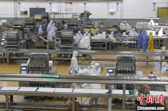 圖為三全食品湯圓生產(chǎn)線。 惠濟(jì)區(qū)委宣傳部供圖